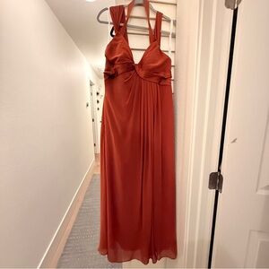 Azazie Rust Evening Gown